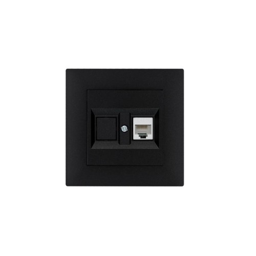 Розетка компьютерная CAT 5+гнездо Karea RIZZ STAR чер. Makel 88054035