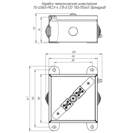 Коробка огнестойкая 110х110х65мм Е15-Е120 метал. Промрукав 70-0360-FR2.5-4