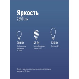 Лампа светодиодная HВтLED 30Вт 220В E27 4500К Космос LksmHWLED30WE2745