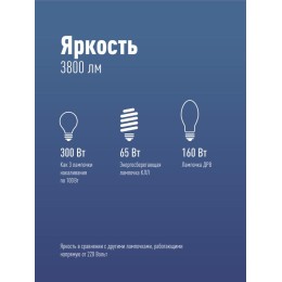 Лампа светодиодная HВтLED 40Вт 220В E27 4500К Космос LksmHWLED40WE2745