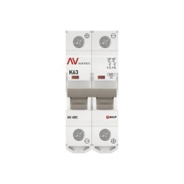 Выключатель автоматический модульный 2п K 63А 6кА AV-6 DC AVERES EKF mcb6-DC-2-63K-av