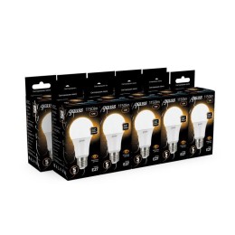 Лампа светодиодная Black 12Вт A60 грушевидная 3000К тепл. бел. E27 1150лм GAUSS 102502112