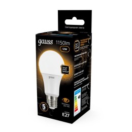 Лампа светодиодная Black 12Вт A60 грушевидная 3000К тепл. бел. E27 1150лм GAUSS 102502112