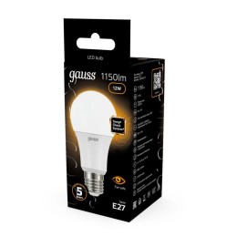 Лампа светодиодная Black 12Вт A60 грушевидная 3000К тепл. бел. E27 1150лм GAUSS 102502112