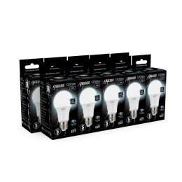 Лампа светодиодная Black 12Вт A60 грушевидная 4100К нейтр. бел. E27 1200лм GAUSS 102502212