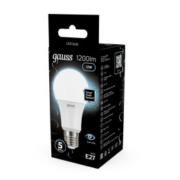 Лампа светодиодная Black 12Вт A60 грушевидная 4100К нейтр. бел. E27 1200лм GAUSS 102502212