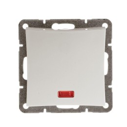 Выключатель 1-кл. СП Дуэт 10А IP20 с индикацией механизм бел. SchE WDE000113