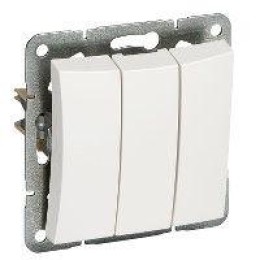 Выключатель 3-кл. СП Дуэт 10А IP20 механизм бел. SchE WDE000131