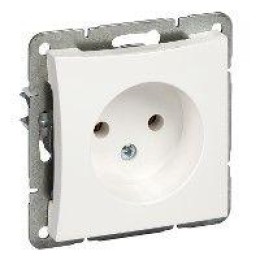Розетка 1-м СП Дуэт 16А IP20 без заземл. механизм бел. SchE WDE000141