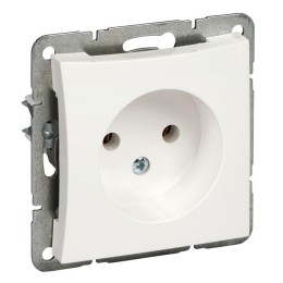 Розетка 1-м СП Дуэт 16А IP20 без заземл. механизм бел. SchE WDE000141