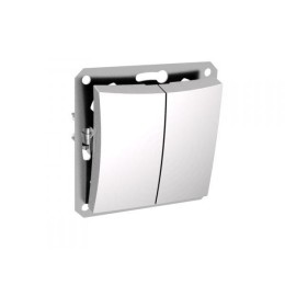 Выключатель 2-кл. СП Дуэт 10А IP20 с индикацией механизм бел. SchE WDE000153