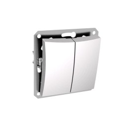 Выключатель 2-кл. СП Дуэт 10А IP20 с индикацией механизм бел. SchE WDE000153