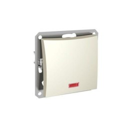 Выключатель 1-кл. СП Дуэт 10А IP20 с индикацией механизм беж. SchE WDE000213