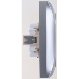 Розетка 2-м СП Дуэт 16А IP20 с заземл. серебр. SchE WDE000324