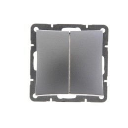 Выключатель 2-кл. СП Дуэт 10А IP20 с индикацией механизм серебр. SchE WDE000353