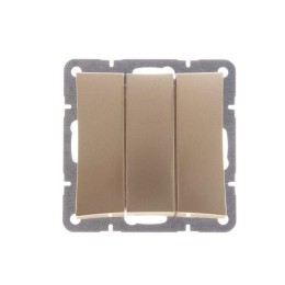 Выключатель 3-кл. СП Дуэт 10А IP20 механизм шампань SchE WDE000431