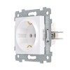 Розетка 1-м СП Аксиома РС16-453 16А IP20 с заземл. механизм бел. Кунцево 121001