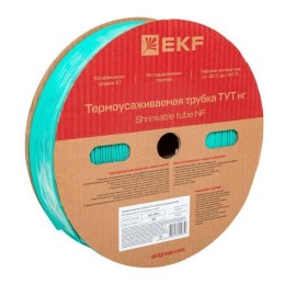 Трубка термоусадочная ТУТ нг 40/20 зел. (уп.50м) EKF tut-40-j