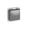 Розетка AtlasDesign 16А IP20 с заземл. защ. шторки с крышкой быстрозажим. клем. механизм сталь SE AT