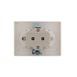 Розетка 2-м СП Deriy 16А IP20 с заземл. керамика жемчуж./бел. метал. LEZARD 702-3030-127