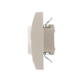 Розетка 2-м СП Deriy 16А IP20 с заземл. керамика жемчуж./бел. метал. LEZARD 702-3030-127