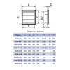 Выход стенной КФ фланец d100 жалюзи 150x150 ASA ERA 1515К10Ф