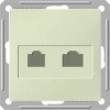 Розетка компьютерная + телефонная 2-м СП W59 RJ45 + RJ11 кат.5E 1А механизм сл. кость SE RSI-251TK5E