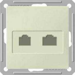 Розетка компьютерная + телефонная 2-м СП W59 RJ45 + RJ11 кат.5E 1А механизм сл. кость SE RSI-251TK5E
