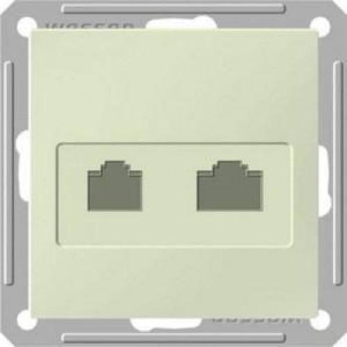 Розетка компьютерная + телефонная 2-м СП W59 RJ45 + RJ11 кат.5E 1А механизм сл. кость SE RSI-251TK5E