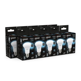 Лампа светодиодная Black 9Вт R63 рефлектор 4100К нейтр. бел. E27 700лм GAUSS 106002209