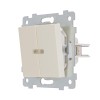 Выключатель 2-кл. СП Аксиома С510-450 10А IP20 с индикацией механизм сл. кость Кунцево 122010