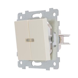 Выключатель 2-кл. СП Аксиома С510-450 10А IP20 с индикацией механизм сл. кость Кунцево 122010
