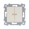 Выключатель 2-кл. СП Аксиома С510-450 10А IP20 с индикацией механизм сл. кость Кунцево 122010