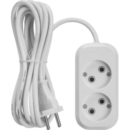 Удлинитель 2х3м без заземл. 10А IP20 90504 OPE-S-02-300-X-2х1 ОНЛАЙТ 90504
