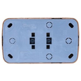 Розетка 2-м ОП Минск 10А IP20 без заземл. темн. дерево EKF EGR10-102-40