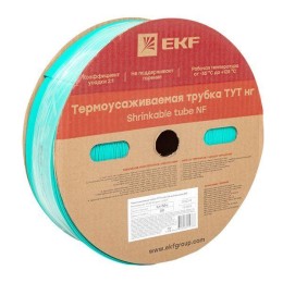 Трубка термоусадочная ТУТ нг 50/25 зел. (уп.50м) EKF tut-50-j