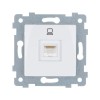 Розетка компьютерная 1-м Мария РК1-455 RJ45 кат.5E механизм бел. Кунцево 110022