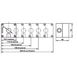 Корпус пластиковый КП 3 кнопки 22мм Rexant 36-9223