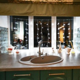 Гирлянда светодиодная "Светодиодный Дождь" 1.5х1м 96LED бел. 8Вт 230В IP20 с контроллером провод про