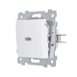 Выключатель 1-кл. СП Мария С110-438 10А IP20 с индикацией механизм бел. Кунцево 110026