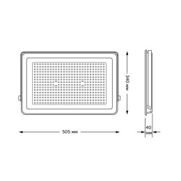 Прожектор светодиодный Qplus 300Вт 6500К IP65 36000лм 175-265В ДО черн. GAUSS 613511300
