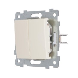 Выключатель 2-кл. СП Мария С510-439 10А IP20 механизм сл. кость Кунцево 120010