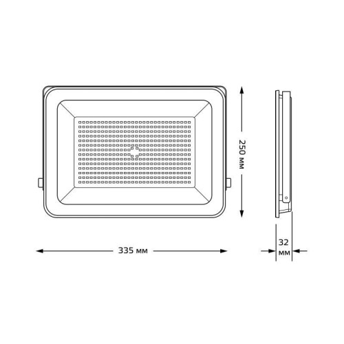Прожектор светодиодный Qplus 150Вт 6500К IP65 15750лм 170-265В ДО графит. GAUSS 690511150
