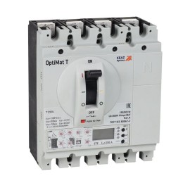 Выключатель автоматический с блоком защиты от токов утечки OptiMat T250S-RCA ETE 250A 4P КЭАЗ 357116