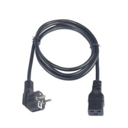 Кабель питания CEE 7/7 евровилка с заземл./ разъем C19 IEC 60320 3х1.5кв.мм 250В 16А 1.8м черн. TLK