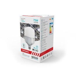 Лампа светодиодная Elementary 75Вт T140 цилиндр 4100К нейтр. бел. E40 7000лм Promo GAUSS 60428