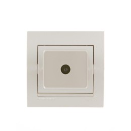 Розетка телевизионная оконечная TV СП Deriy 16А IP20 жемчуж./бел. металлик LEZARD 702-3030-130