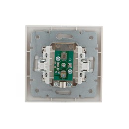 Розетка телевизионная оконечная TV СП Deriy 16А IP20 жемчуж./бел. металлик LEZARD 702-3030-130