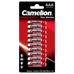 Элемент питания алкалиновый AAA/LR03 1.5В Plus Alkaline LR03-BP10 (блист.10шт) Camelion 3221
