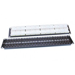 Патч-панель 19дюйм 2U кат.5E 48 портов RJ45 Dual IDC ROHS PP3-19-48-8P8C-C5E-110D черн. Hyperline 24
